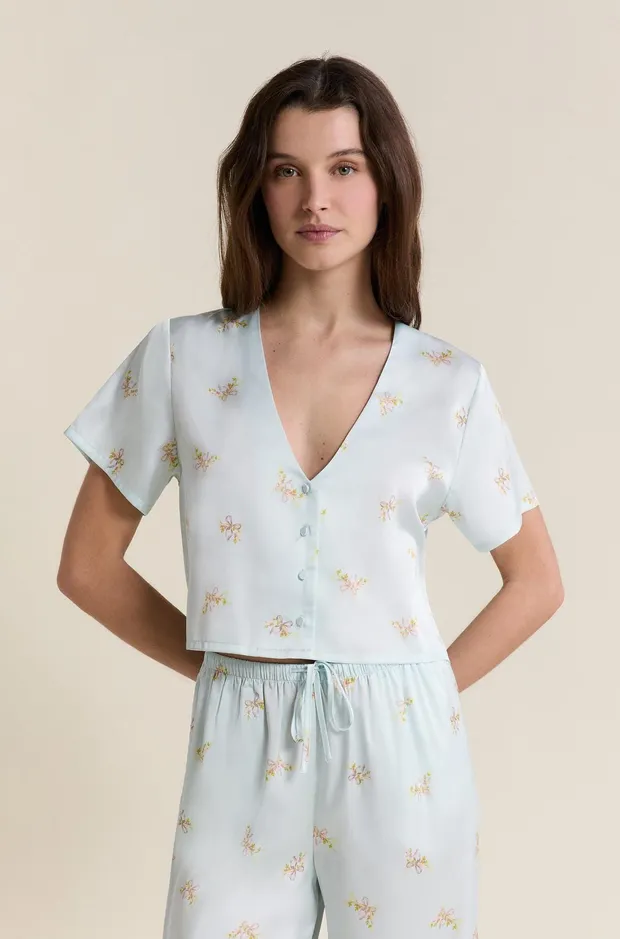 SOLIA Short Satin Pyjama Shirt 6556899
