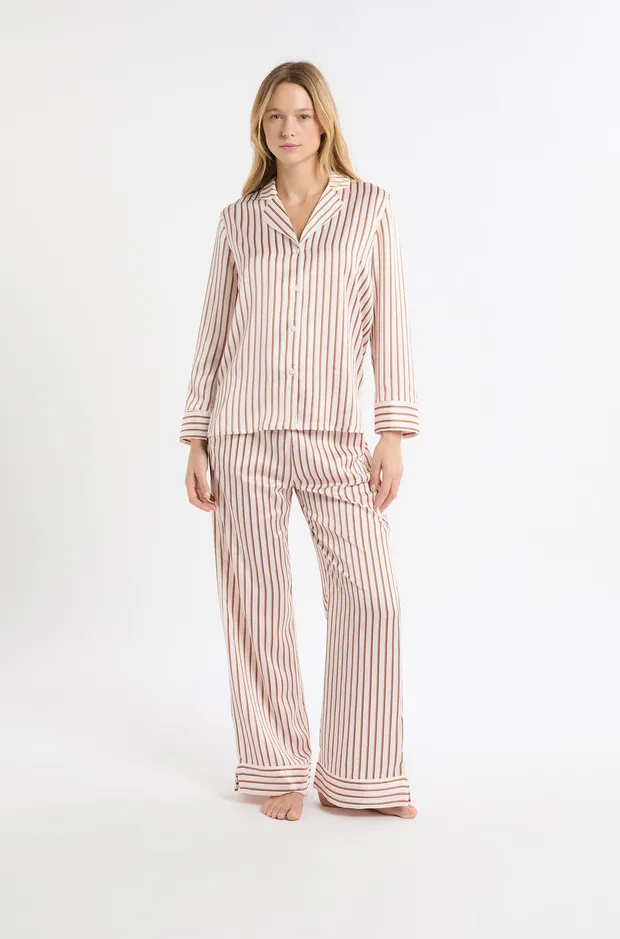 MEDRA Striped satin pyjama shirt 6557127