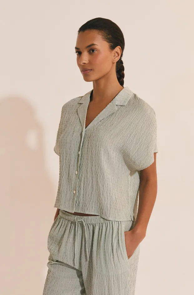 OSELIA Striped Pajama Shirt 6558638