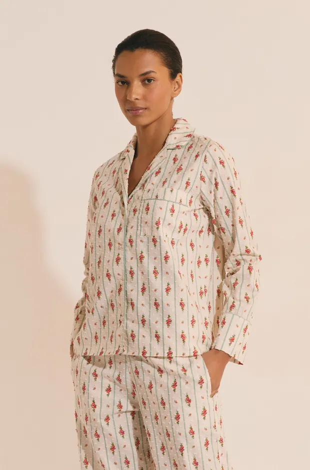 OREA Cotton Floral Patterned Pajama Shirt 6558751