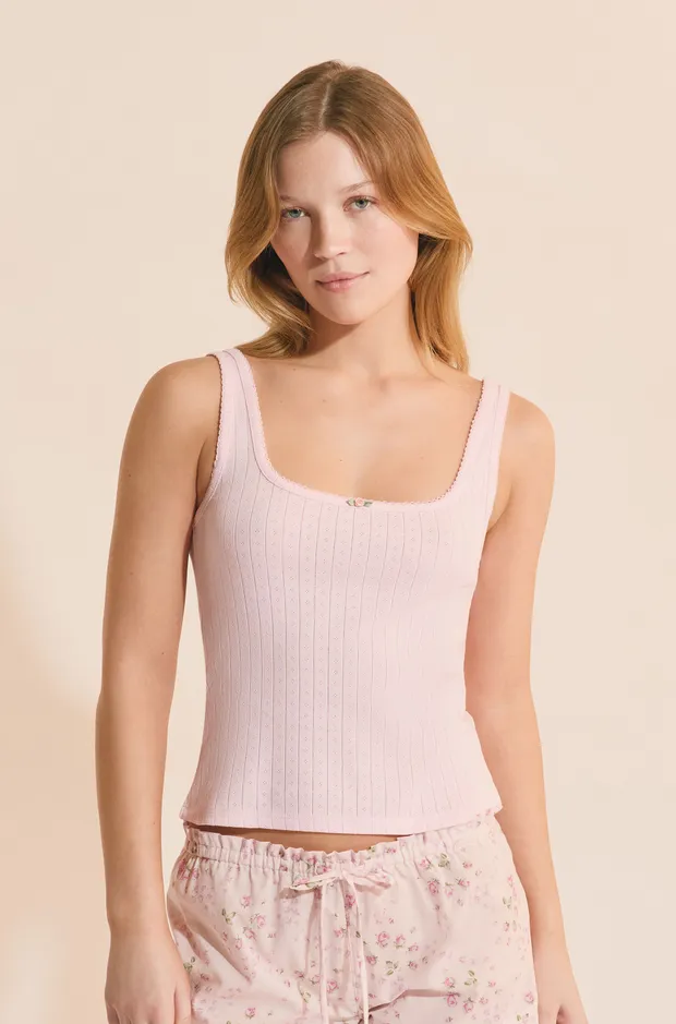 ODELIA Pointelle Pajama Tank Top 6558781
