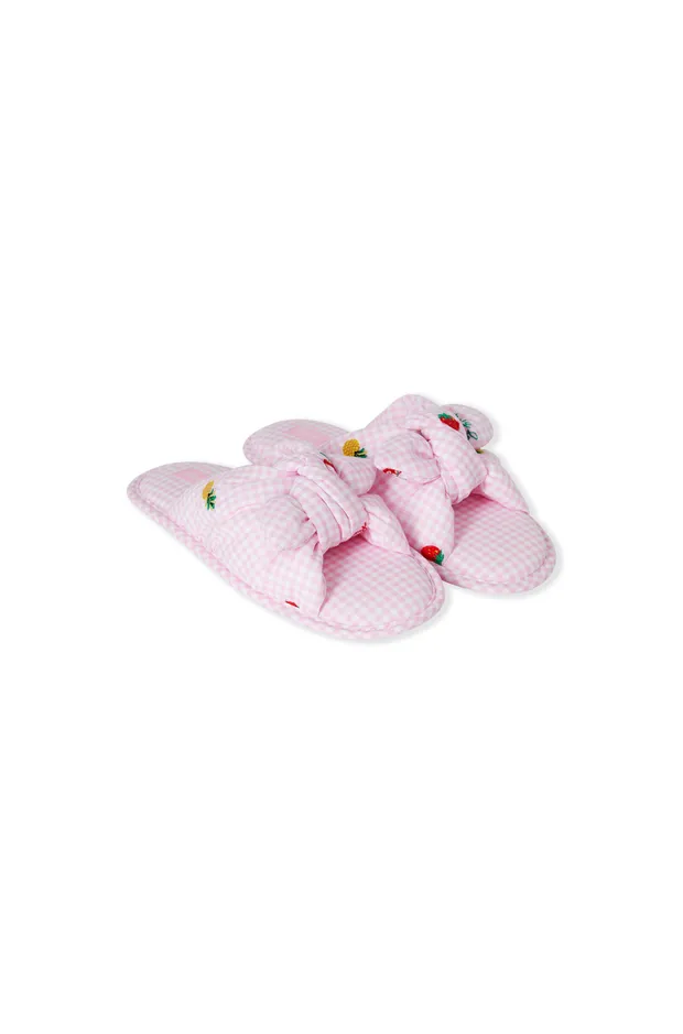SEANY NEW Cotton Slippers with Bow 6558790