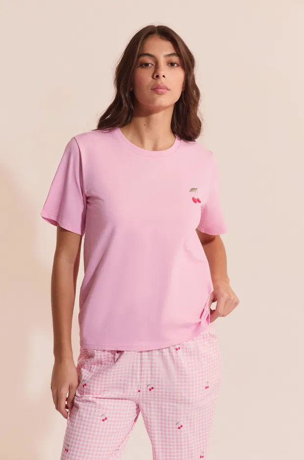 BONNIE 2-Piece Cherry Patterned Pajama Set 6558971