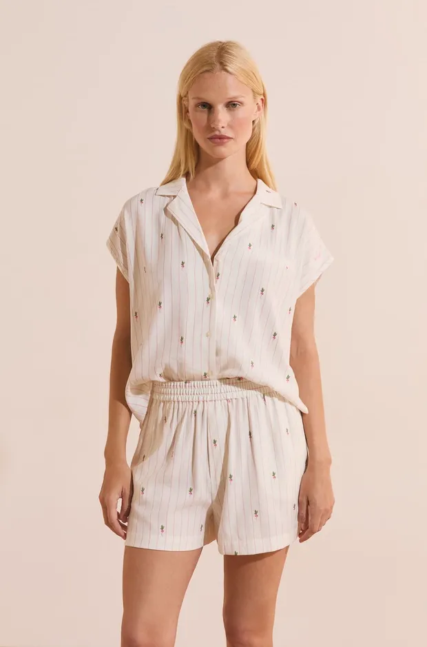 THRYSE Patterned Pajama Shorts 6560108