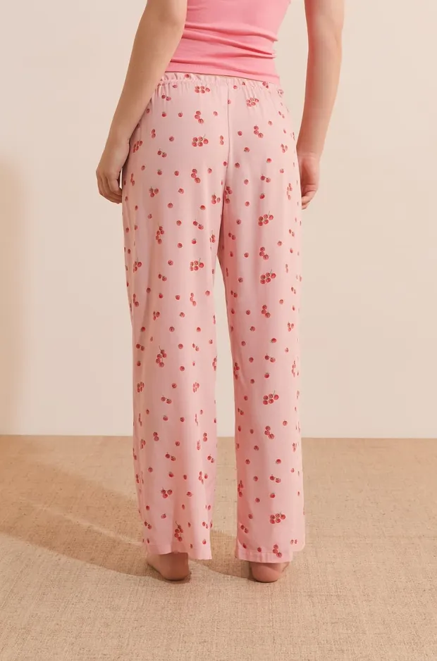 TIMI 7/8 Tomato Print Pajama Pants With Side Bows 6560151