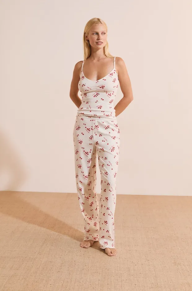TIGE Tomato Print Cotton Pajama Cami 6560176